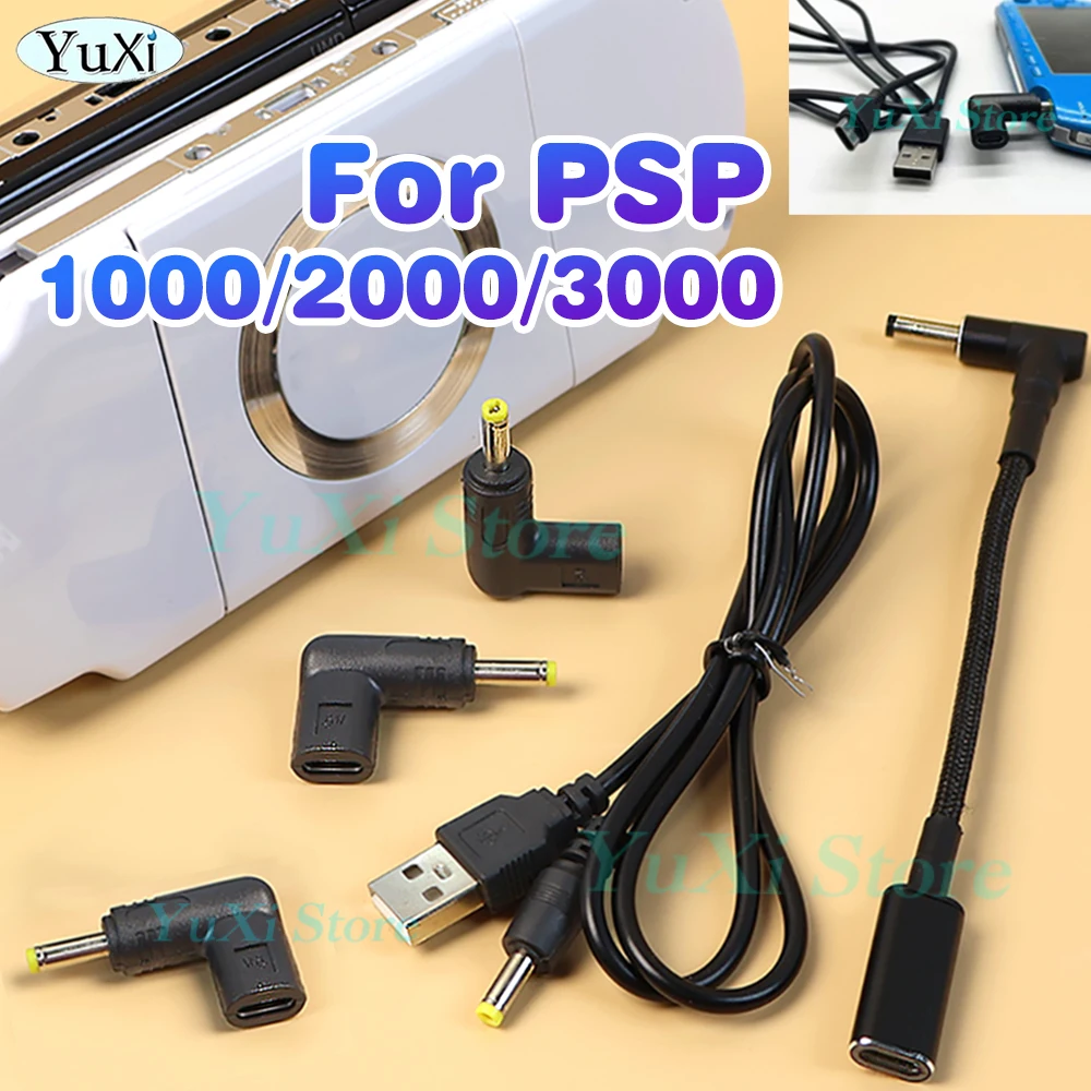 

For PSP 1000 2000 3000 USB Charging Cable 5V USB to DC Power Charge Cord Type-C Convert Adapter Mini USB Data Transfer Cable