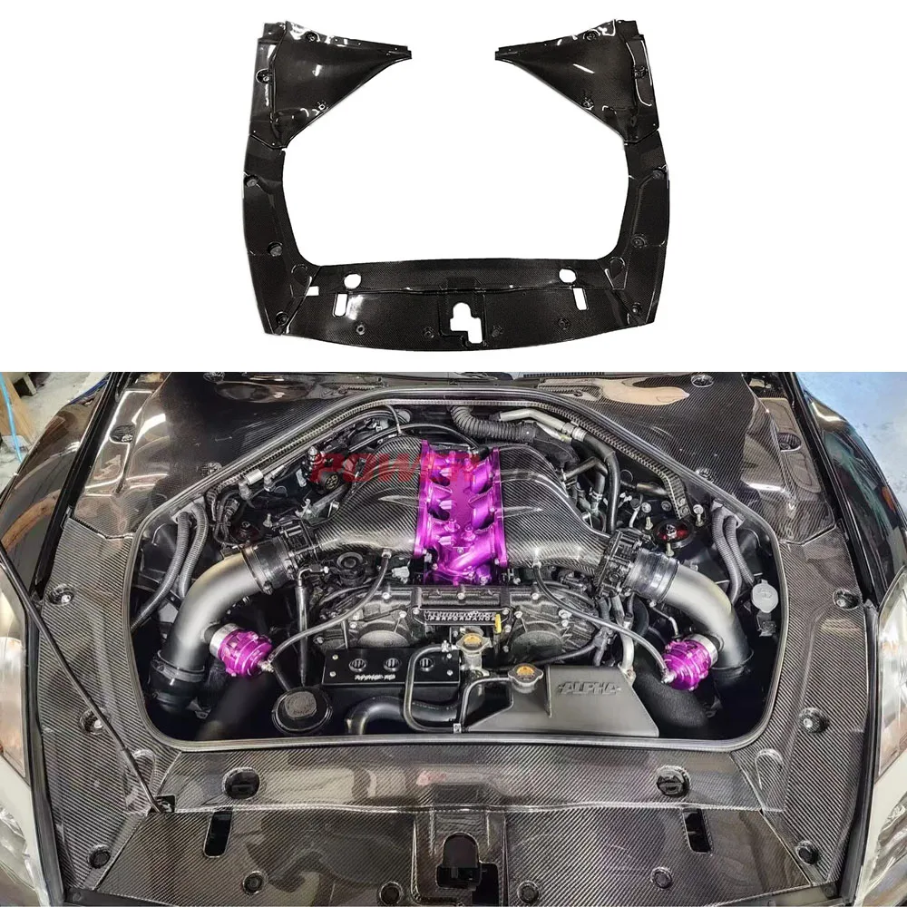 

Крышка панели охлаждения двигателя из углеродного волокна для Nissan GTR R35, крышка батарейного отсека