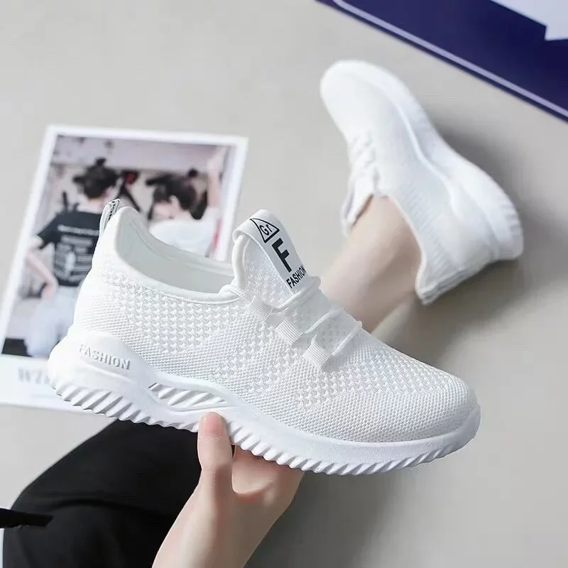 Women Casual Shoes Fashion Breathable Walking Mesh Flat Shoes Woman White Sneakers Women 2024 Tenis Feminino Female Shoes