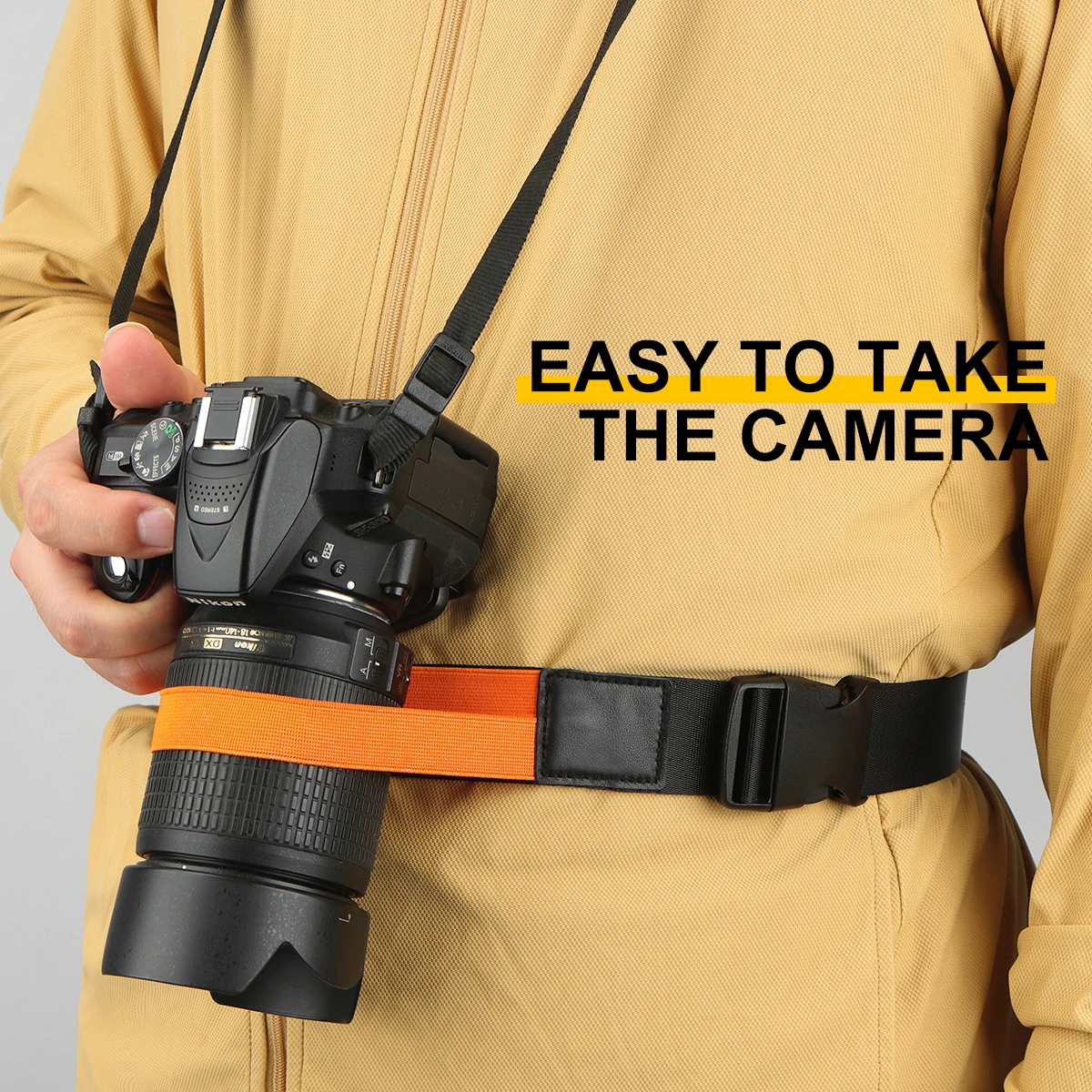 WRELS Camera Waist Strap Stable Photography Fixed Belt Adjustable Camera Belt Outdoor Cycling Prevent Falling Photography belt