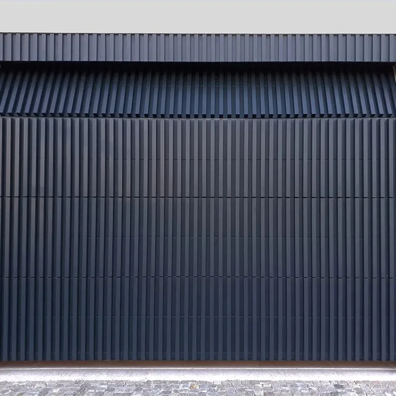 

Custom Sized Modern Thermal-Insulated Aluminum Garage Door System Grill Operation Remote Monitoring For Villas Made Aluminum