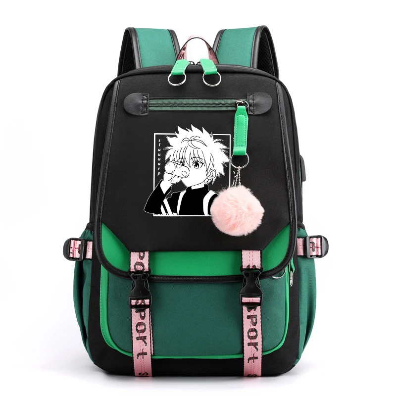 Sac à dos imprimé Killua Zoldyck pour hommes et femmes, sac d'école, sac de voyage pour adolescents, mode garçon et fille, 03