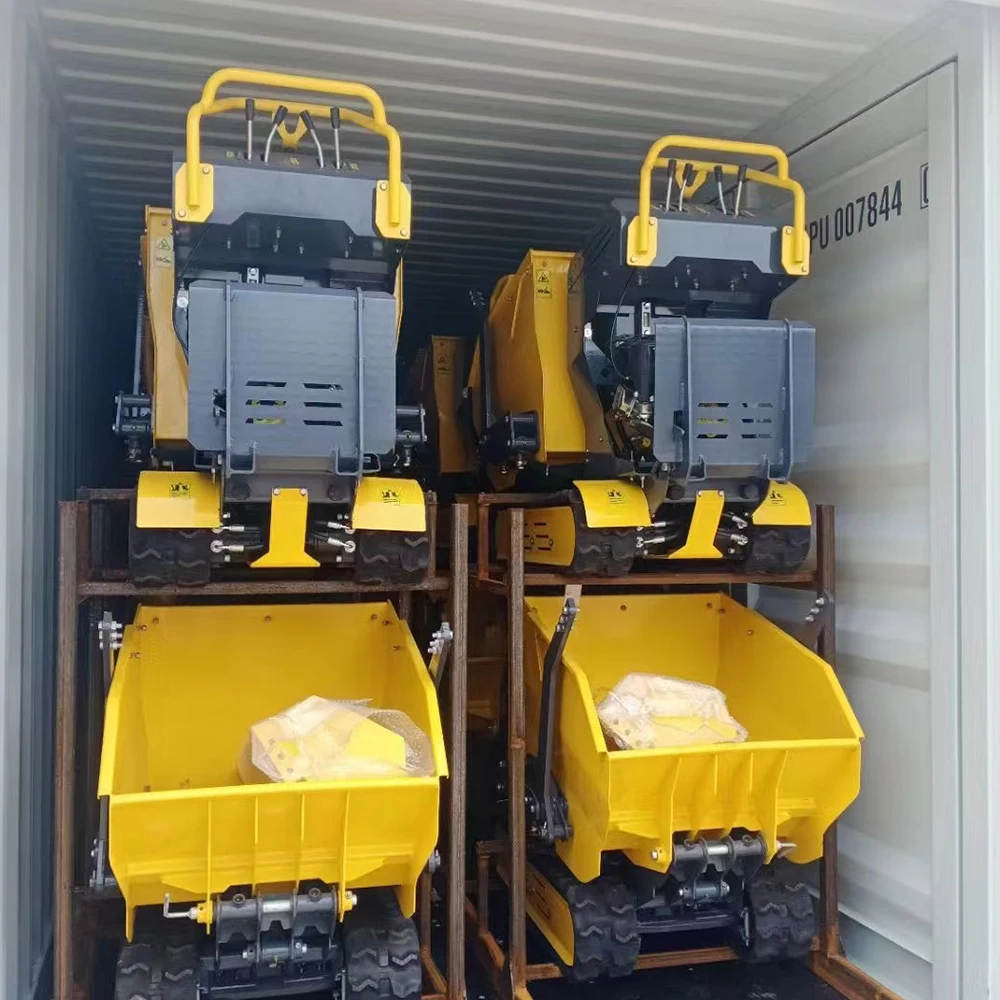 Gas Powered Garden Mini Track Lifting Dumper Crawler With Ce Certification