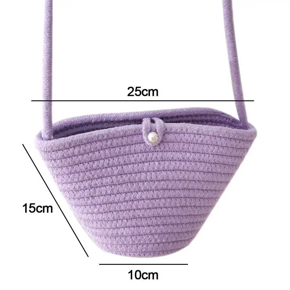 Casual Cotton Woven Women Handbag Small Weaving Shelll Summer Beach Bag Shopper Tote Ladies Travel Shoulder Crossbody Bags