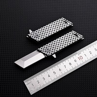 Stainless Steel Mini Folding Knife D2 Steel Multitool Outdoor Camping Survival EDC Tool Keychain Pendant Unboxing Pocket Knife