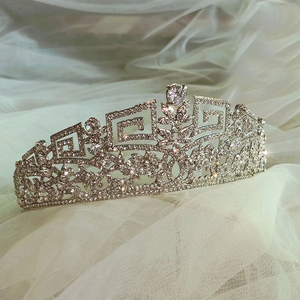 NiuShuya Korean Princess Birthday Wedding Brial Hair Crown Girls Queen Crystal Tiaras Headpiece Accessories