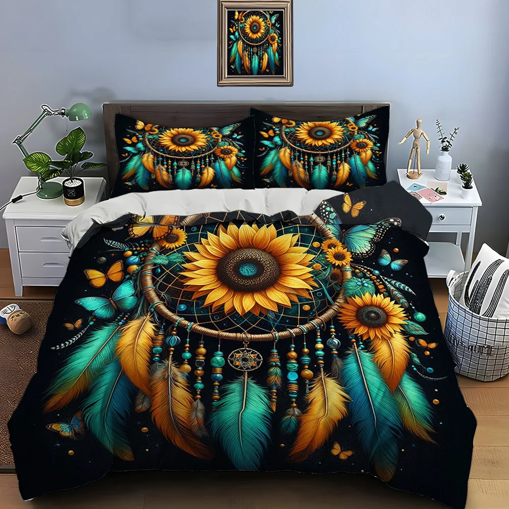 

10 Sizes Fantasy Dream Catcher Print Bedding Set Duvet Cover 1 Duvet Cover 2 Pillowcases Adult and Kids Bedding Set Luxury