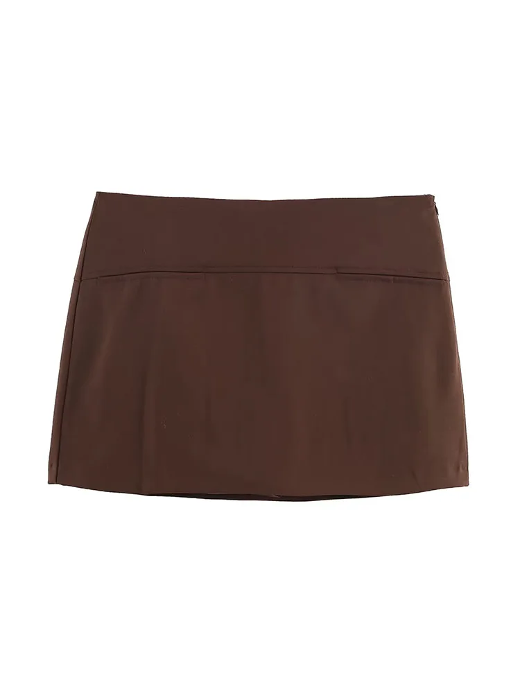 HH Women's 2026 Summer New Fashion Versatile Short Pantskirt Female Temperament High Waist Casual Zipper 3-Color Culottes Mujer