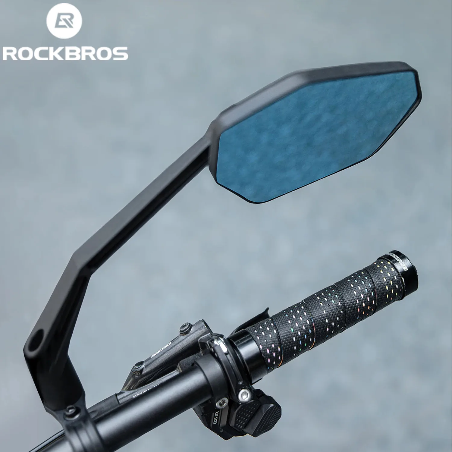 Espejo Retrovisor para Bicicleta ROCKBROS con Envío Local, 360° °   Espejo giratorio para bicicleta, espejo de protección antideslumbrante y antiluz azul con base ajustable, equipo de ciclismo