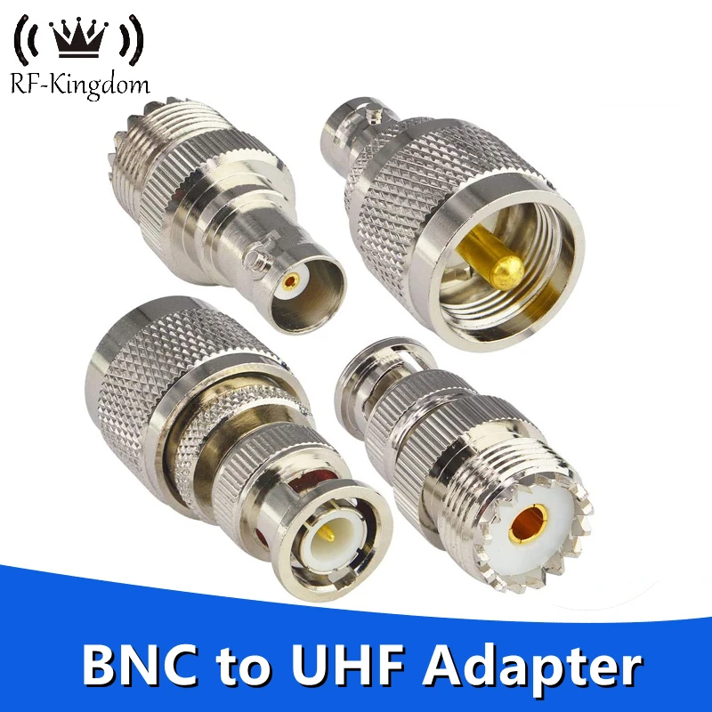 BNC Male Female to UHF PL259 Male Female SO239 RF Coaxial Adapter Copper Nickel Plating Connector