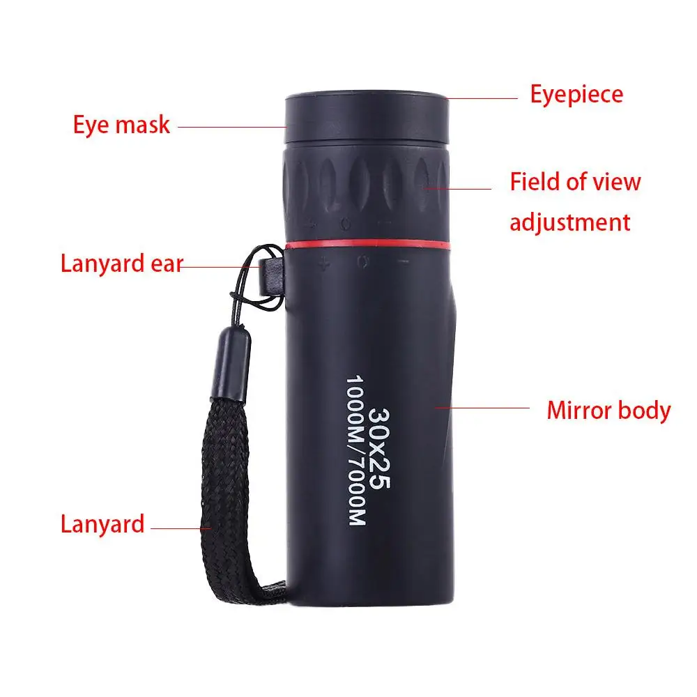 For Outdoor Camping Hiking 8X Scope Portable Optics High Magnification Mini Telescope Monocular Telescope High Definition