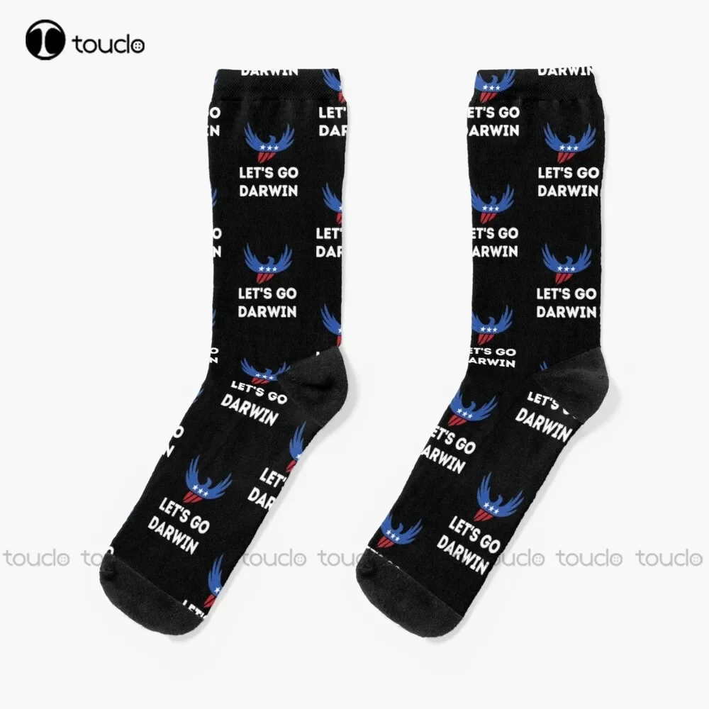

Let'S Go Darwin Socks Men Socks Unisex Adult Teen Youth Socks 360° Digital Print Custom Gift Funny Sock Hd High Quality