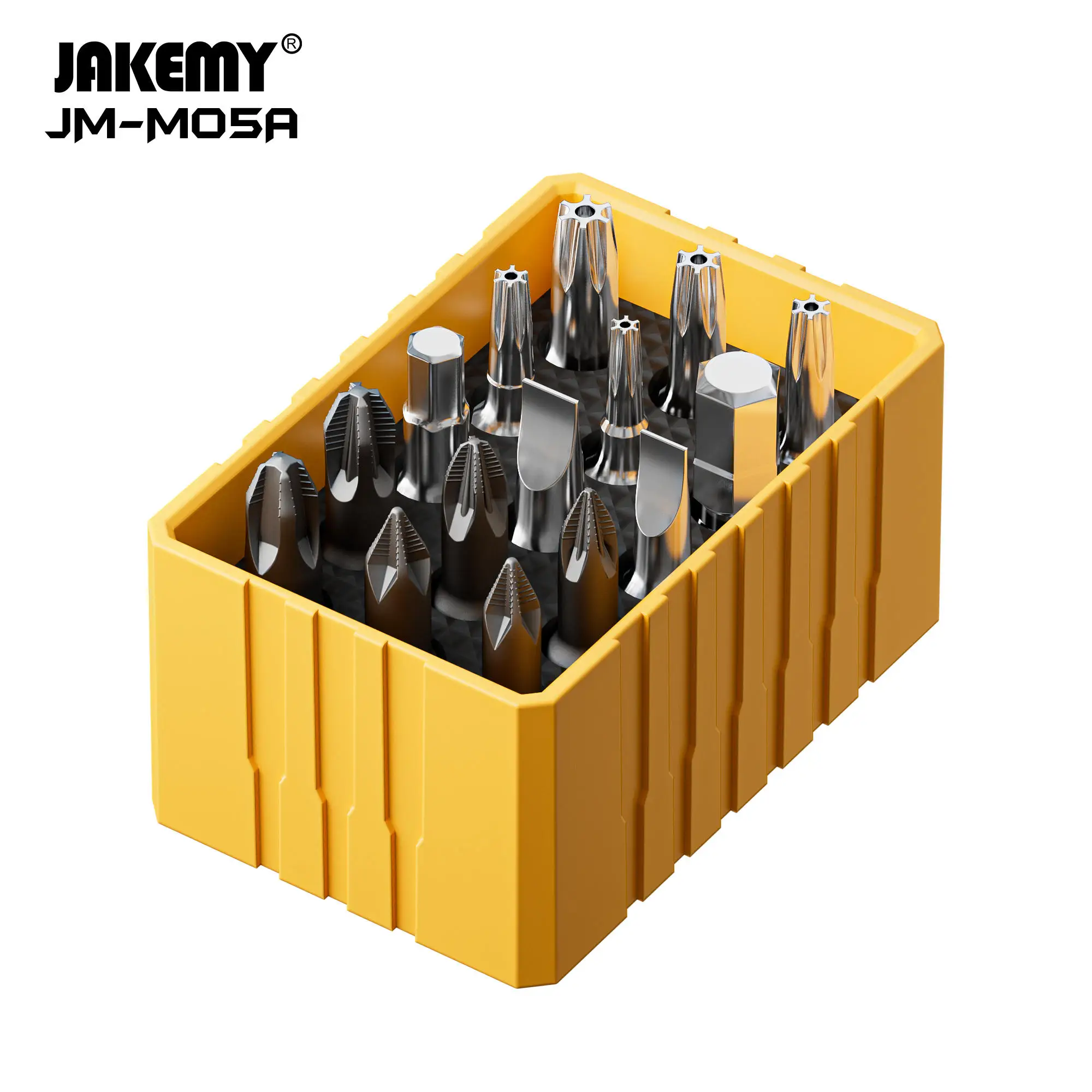 OEM/ODM Modular DIY Industrial Screwdriver Bit Holder Yellow Plastic Handle Multipurpose Head 1 Piece Customizable Bits for