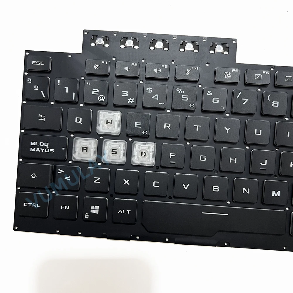 Imagem -04 - Teclado Retroiluminado Espanhol para Asus Tuf Gaming F15 A15 F17 A17 Fx506 Fx506u Fx506i Fx506ih Fx506l Fx506li Fa506 Fa506q Fa506u Tuf706 Fx706 Fx706u Fx706ii Fx706li Fa706 Fa706u Fa706ii