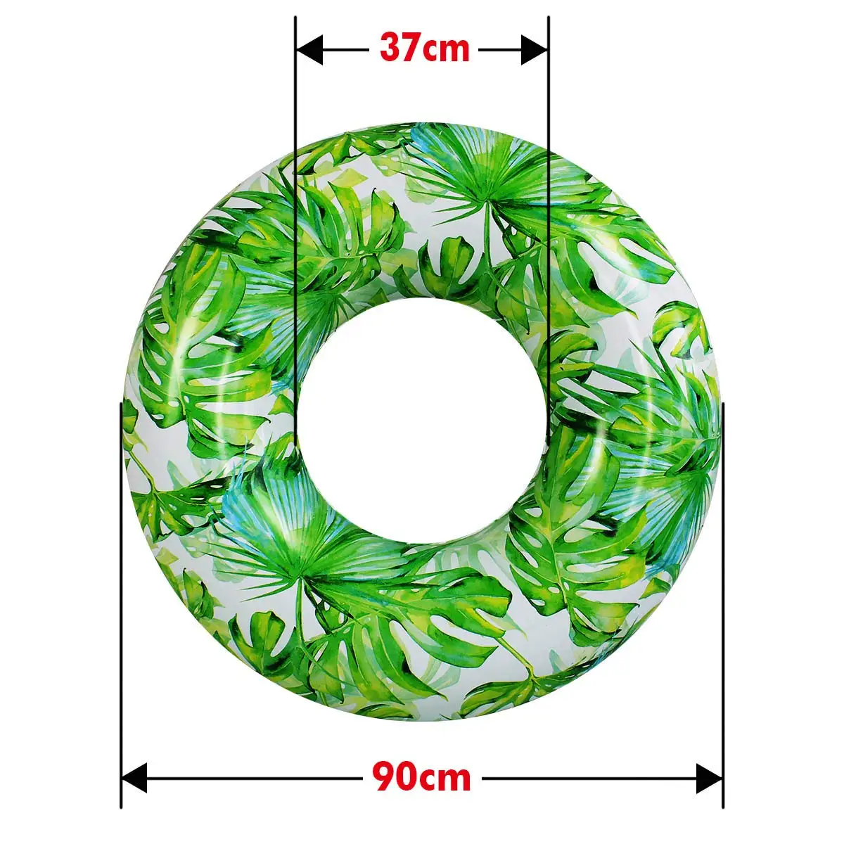 Summer Beach Swimming Raft Swimming Pool Party Swimming Circle PVC Inflatable Leaf Swimming Ring Water Fun Party Decorations Toy