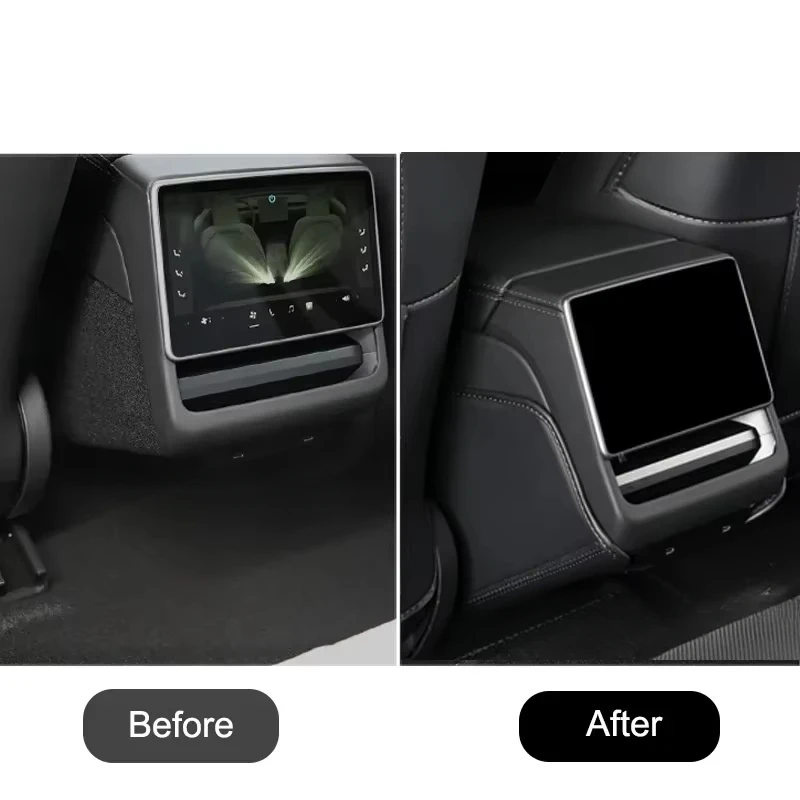 For Tesla Model 3 Highland 2024+ Central Armrest Box Rear Seat Child Anti-Kick Pad Anti Dirty Mat Back Air Vent Protection Cover