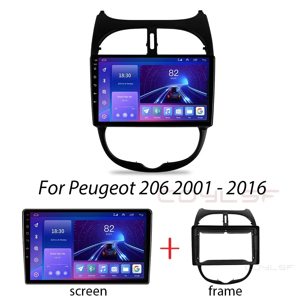 Android Radio Car For PEUGEOT 206 206CC 206SW 2001 - 2016 Multimedia Automotiva Apple Carplay Accessories Pantalla Coche Camera