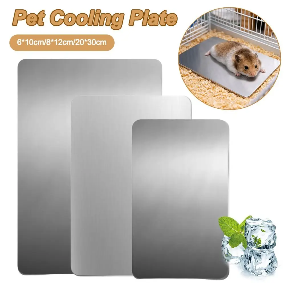 Aluminum Pet Cooling Plate Heat-dissipating Smooth Hamster Cooling Pad Non-electric Fast-cooling Summer Cooling Mat