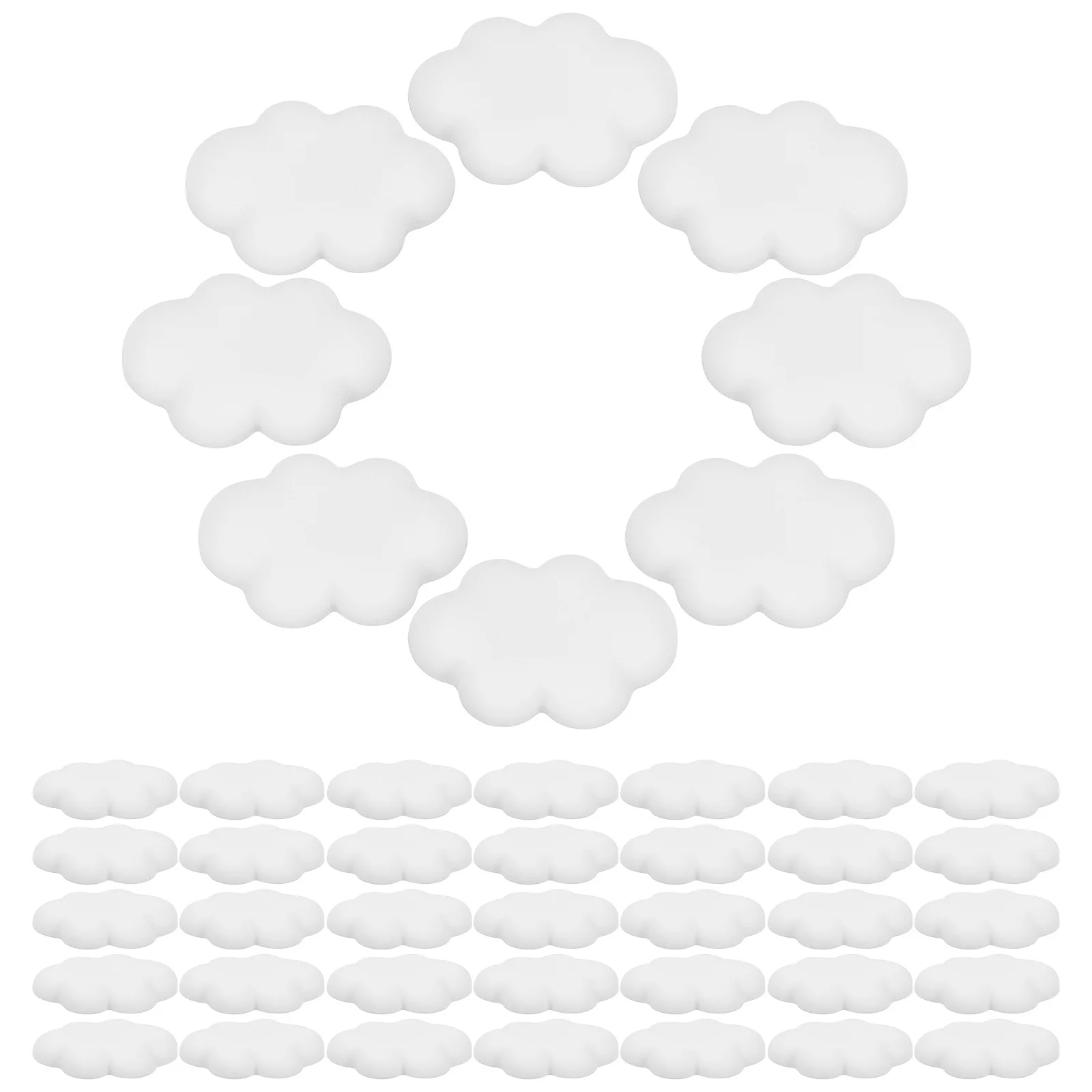 100 pièces de coques de téléphone de qualité supérieure, accessoires en résine pour la décoration DIY, nuages, pour téléphone portable, étui à crayons, kit d'artisanat fait main, blanc attrayant