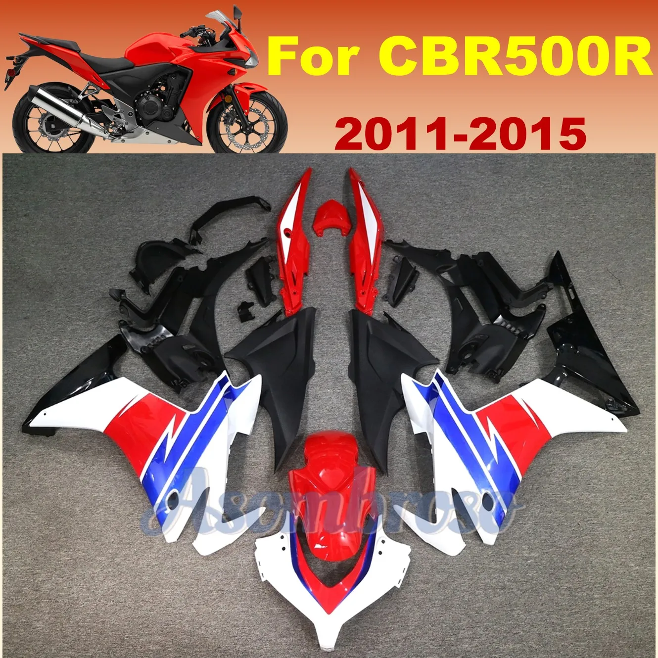 

ABS Fairings kit for CBR500R 2013 2014 2015 red white blue bodyworks CBR 500R 13-15 Motorcycle Injection Cowl set