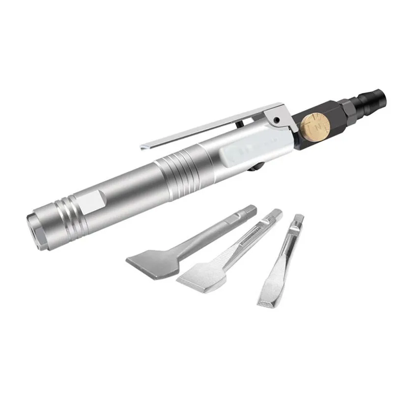 Mini Pneumatic Chisel Set Handheld Welding Slag Remover 7000BPM With 3 Interchangeable Chisel Bits