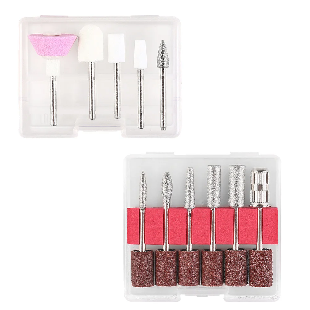 Tête de lime de manucure à cônes ronds pour le soin des cuticules, accessoires de forage de nettoyage de vernis à ongles, 11 pièces