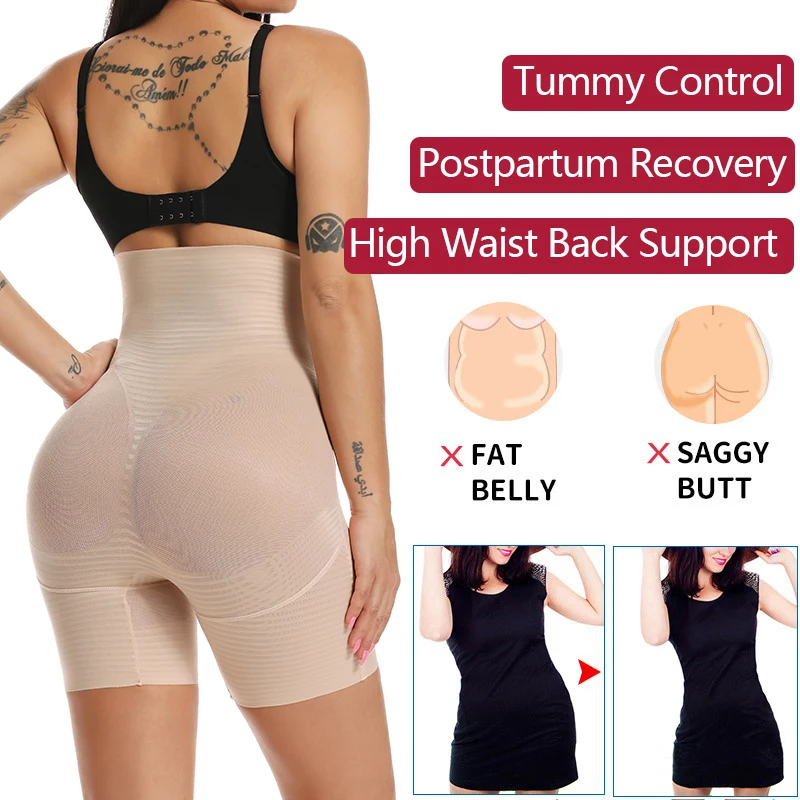 Cintura alta bunda levantador emagrecimento roupa interior shaper corpo feminino shapewear barriga controle calcinha coxa mais magro shorts de