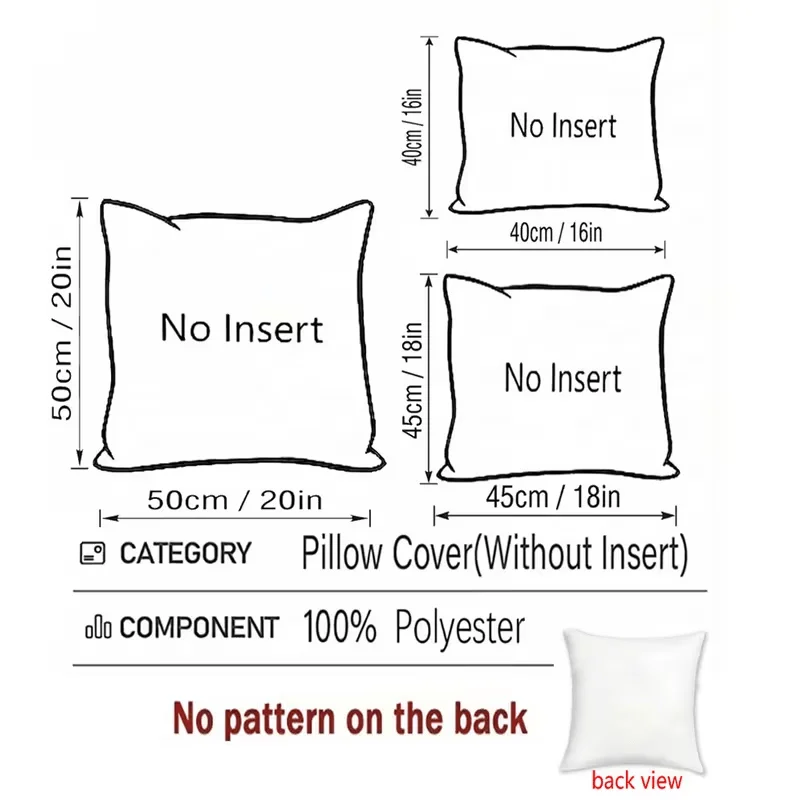 2D FLAT-4pcs Vintage Halloween Throw Pillow Covers Spooky Season Decor Suitable for Throwing Pillows on Sofas and Beds