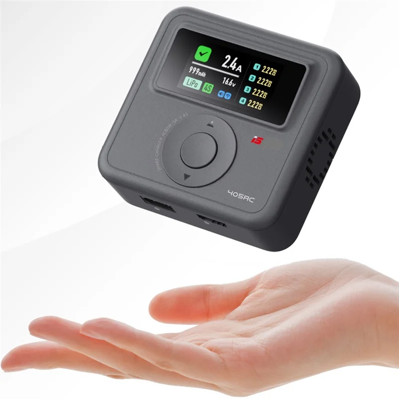 BAAY 405AC Gan 60W 스마트 충전기 RC 모델 배터리 고속 충전기 (1-4S LiPo, 1-7S LiFe, 1-12S NiMH/Cd 배터리용) EU 플러그