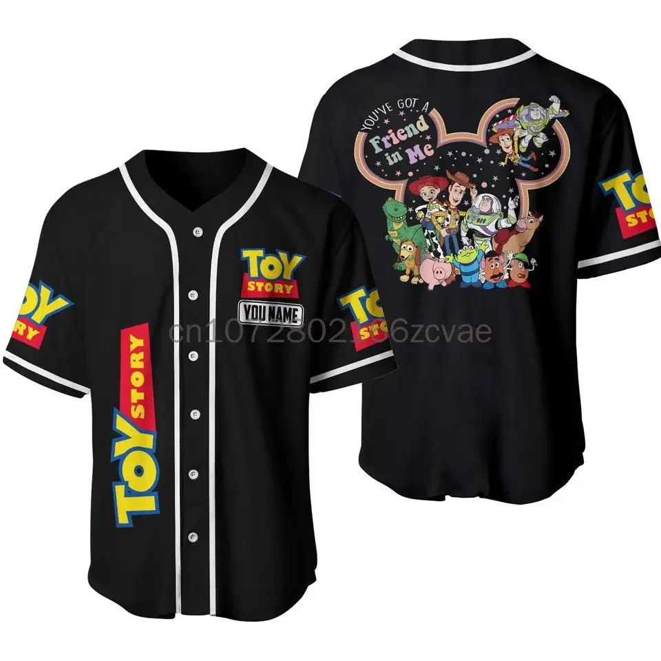 Summer New Toy Story Jessie Baseball Jersey 3D printed casual fashion button street custom baseball jersey