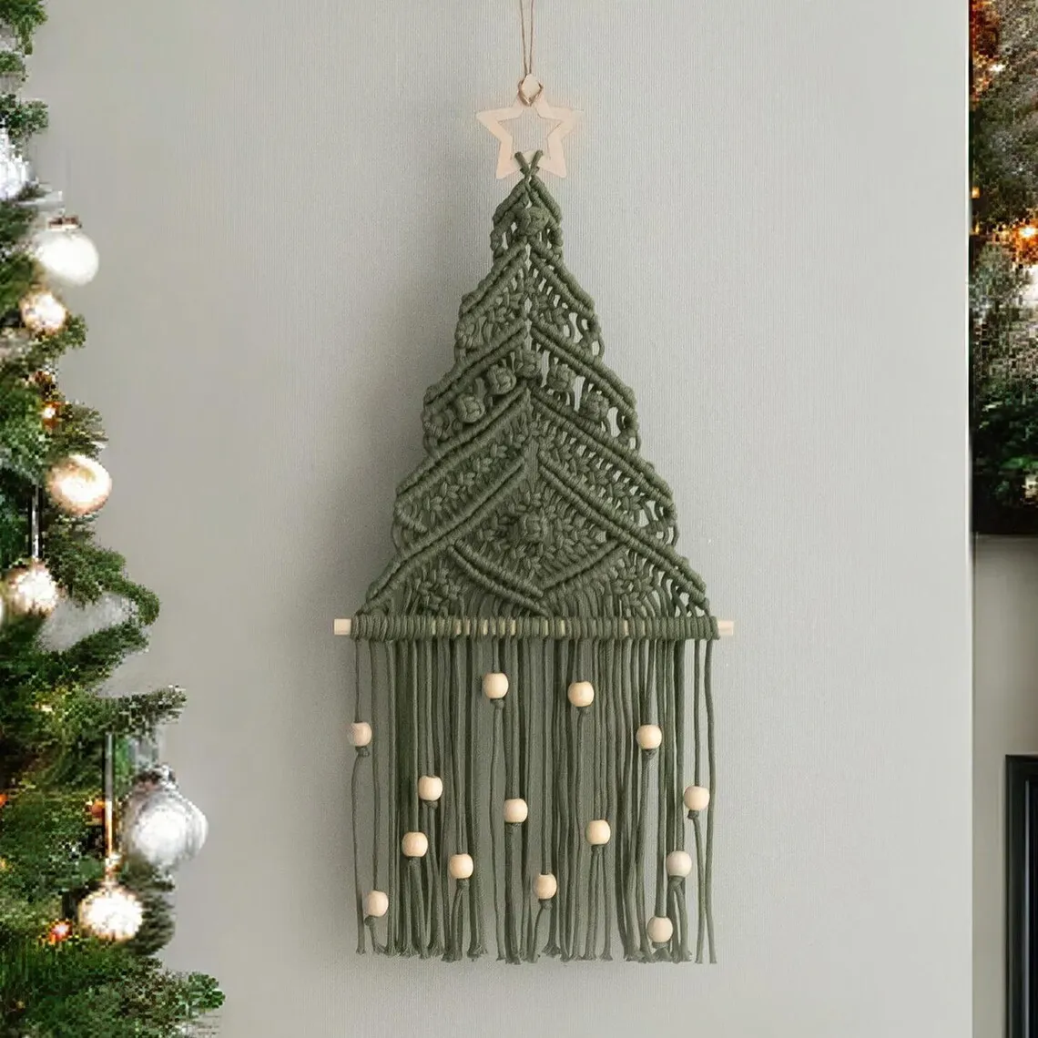 New Christmas Tapestry Handmade Weaving Christmas Tree Wall Carpet Hanging Decoration Home Decor