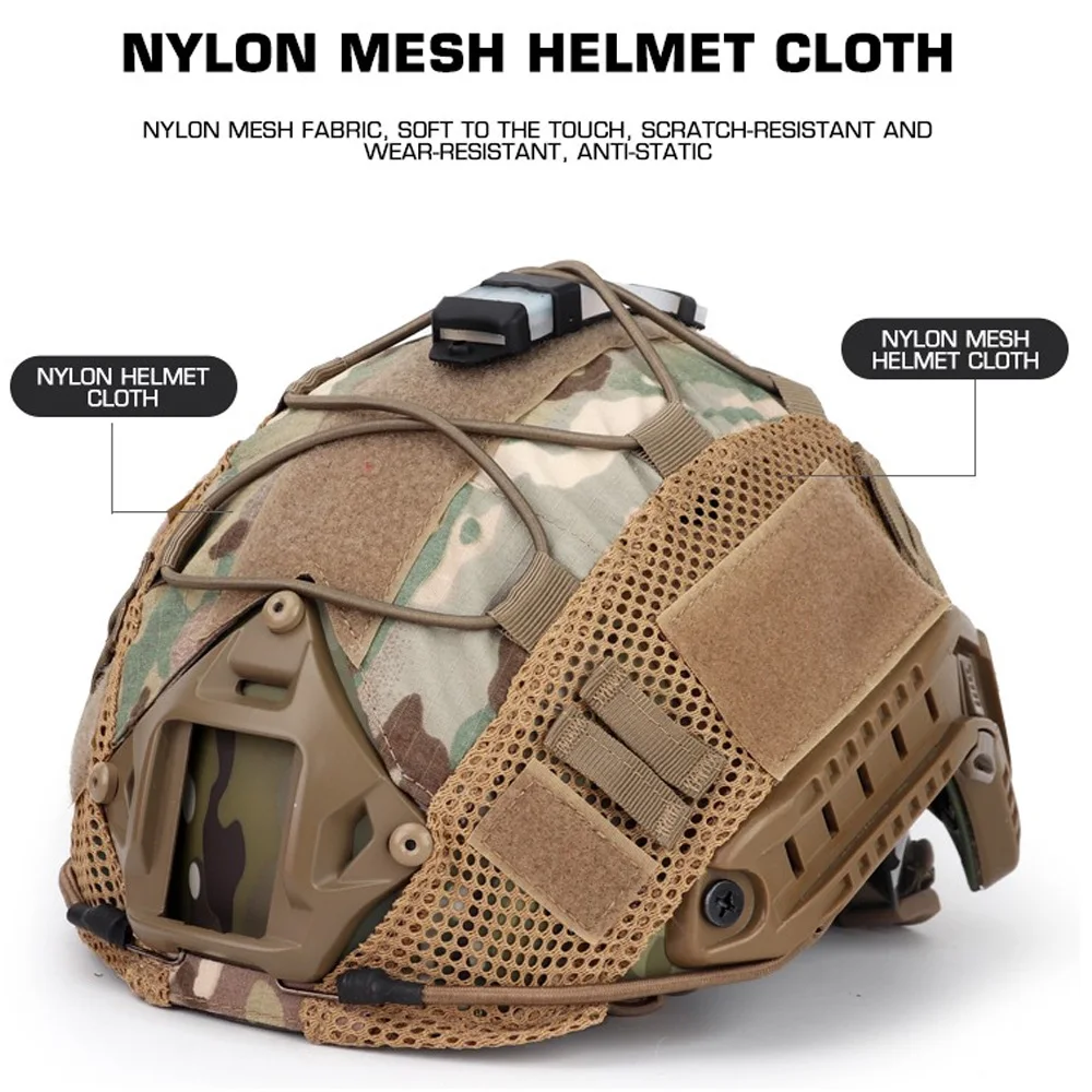 Helmet Cover for Fast MH PJ BJ OPS-Core Helmet Airsoft Paintball Helmet Coverwith Elastic Cord