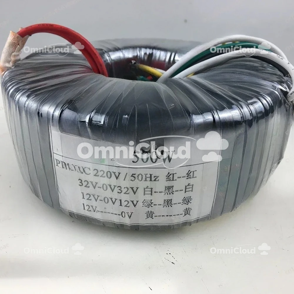 

500W Versterker Ringkerntransformator 220V naar Dual 32V Dual 12V Enkele 12V Versterker Transformator Audio versterker Voeding