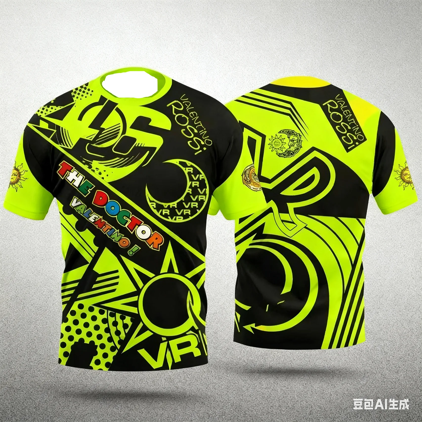 2025 جديد رقم 46 فالنتشن روسي متحمس رياضة السيارات الرجال الاطفال التذكارية الصيف موضة تنفس تي شيرت الجرافيك القمصان #2