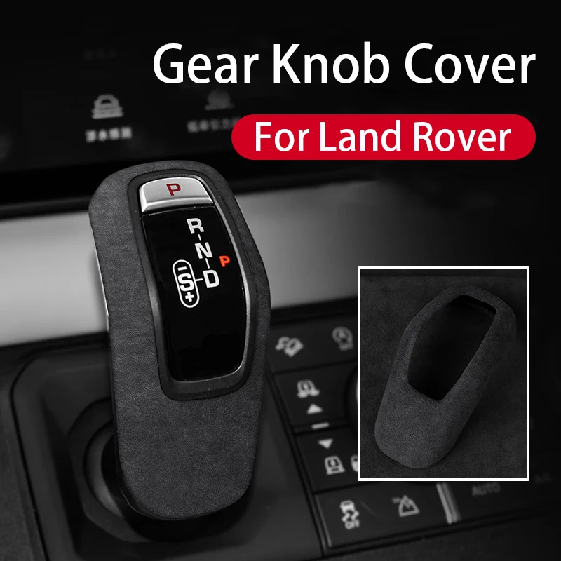 

Suede Gear Knob Cover For Land Rover Defender 2020-2025 Non-Slip Car Gear Shift Knob Cover Handle Protection Trim