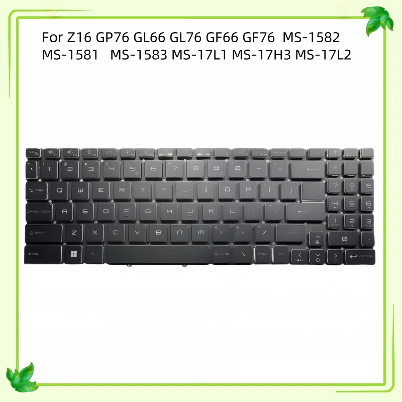 

Новая американская английская раскладка клавиатуры для ноутбука MSI Z16 GP76 GL66 GL76 GF66 GF76 MS-1582 MS-1581 MS-1583 MS-17L1 MS-17H3 MS-17L2