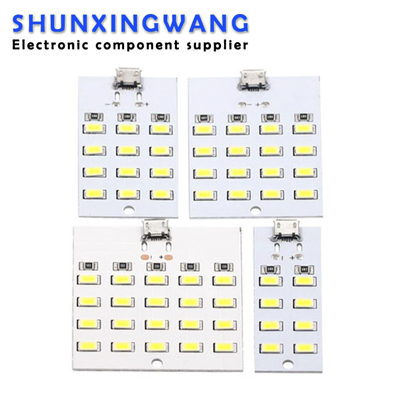 high quality 5730 smd 5V 430mA~470mA White Mirco Usb 5730 LED lighting panel USB mobile light Emergency light night light