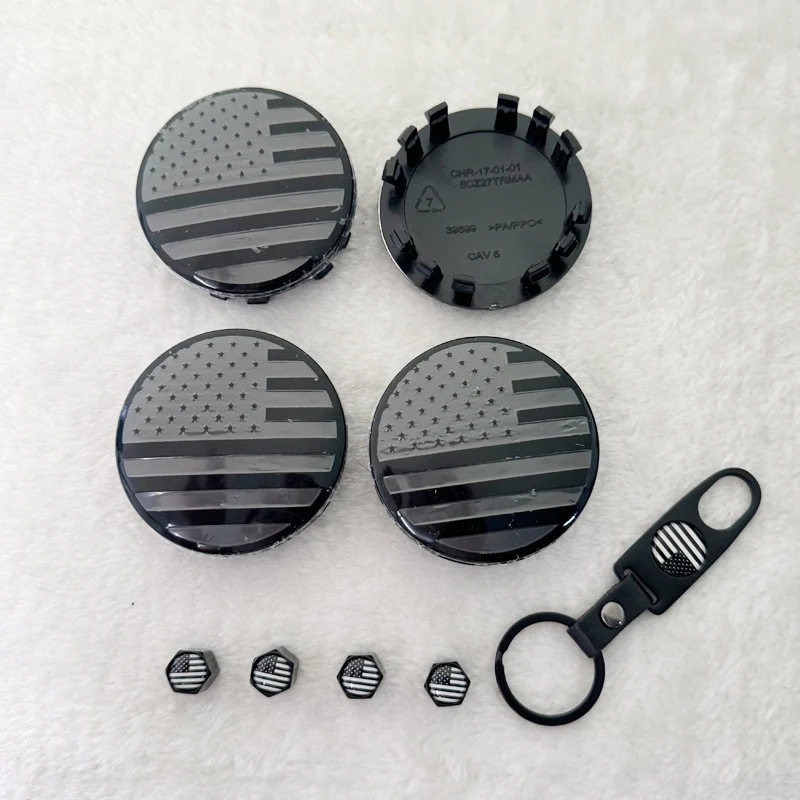 4pcs x 63mm Car Logo Wheel Center Hub Caps Rim Cover Emblem Sticker for Dodge Charger Challenger Hell Cat SRT for Chrysler 300C view 3