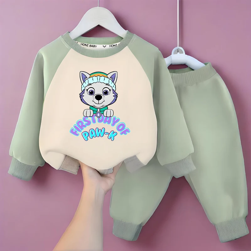 Autumn New Casual Cartoon Sweatshirt Sets for Boys Kids O Neck Hoodies and Sweatpants 2pcs Set Children's Tracksuit 0-8 Years