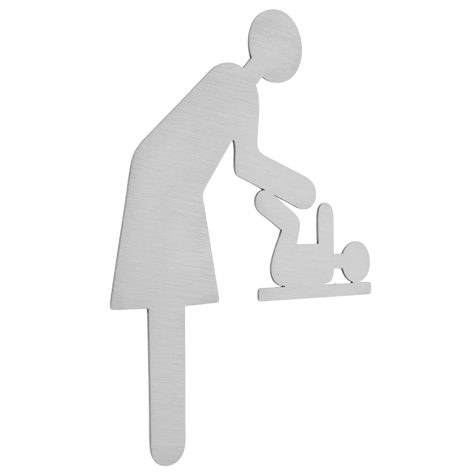 

Diaper Changing Sign Station The Table Baby Washroom Area Stainless Steel Public Restroom Men and Women Bathroom