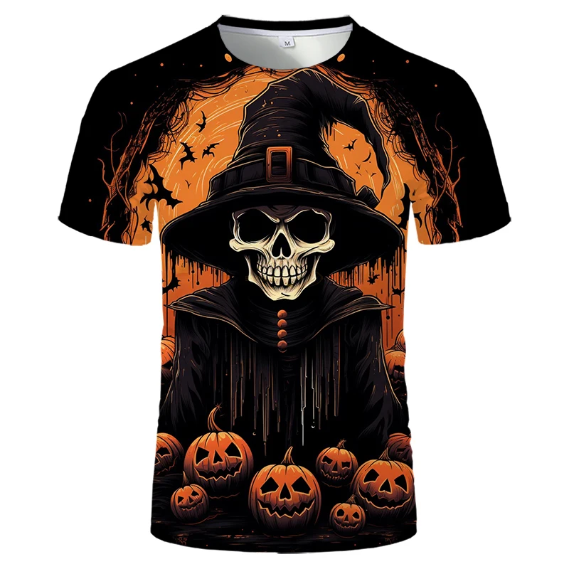 2024 Summer New Halloween Graphic T-shirts New Arrival Trendy Party Style T shirt Casual Stylish Trendy Unisex Funny Tops