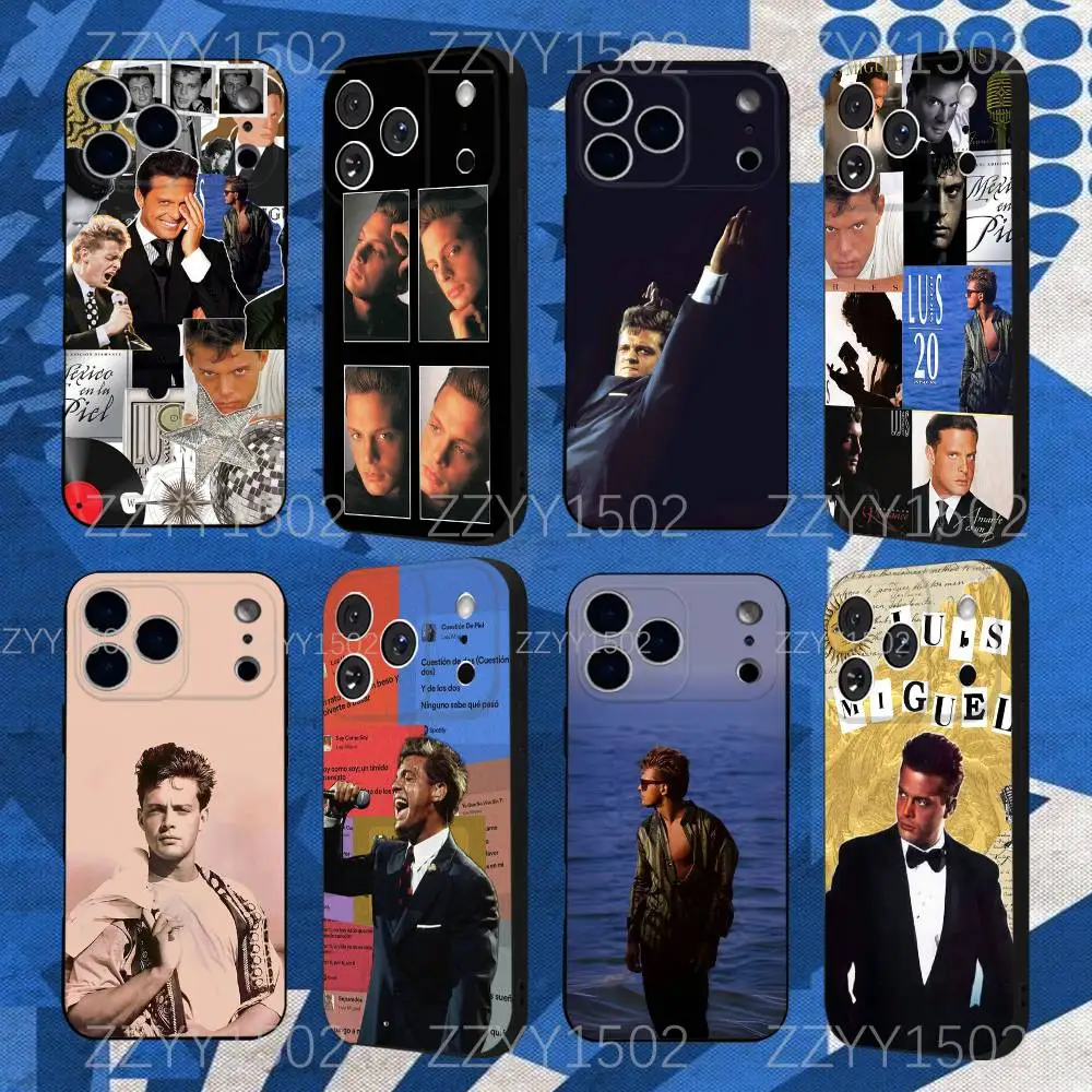 

L-Luis Miguel Singer Phone Case For iPhone 17,16,15,14,13,12,Pro,Max,Plus,E,SE4,Air,Mini Black Funda Shell