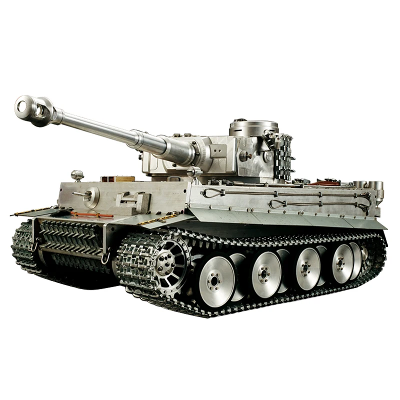 Tanque Grande de Metal, Modelo Alemán Tiger, Control Remoto Eléctrico, Aleación de Aluminio, Control Remoto 2.4G, M1A2 Chariot