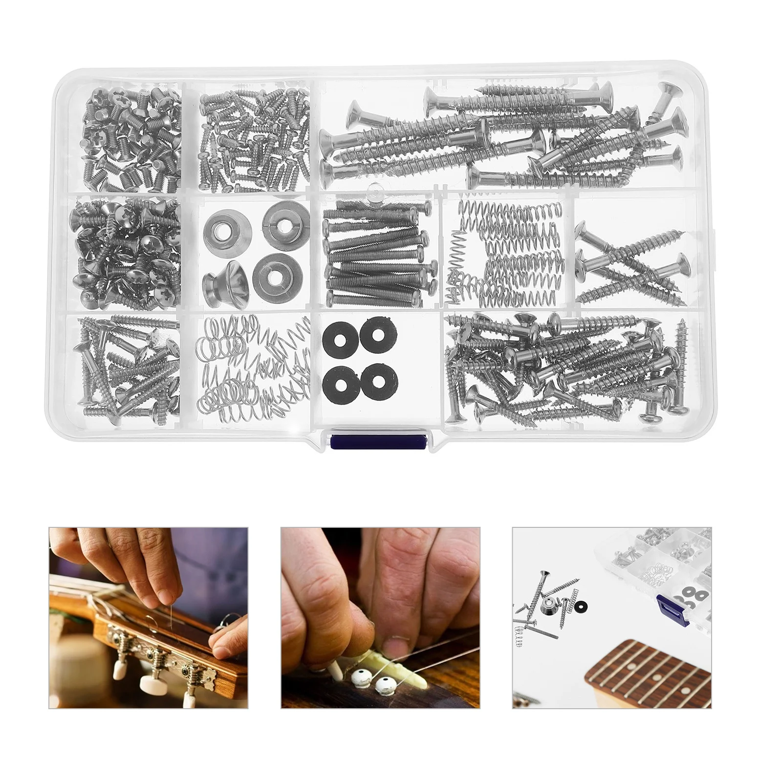 

Guitar Repair Screw Set Electric Luthier Tool Kit Silver Mounting Screws For Tools