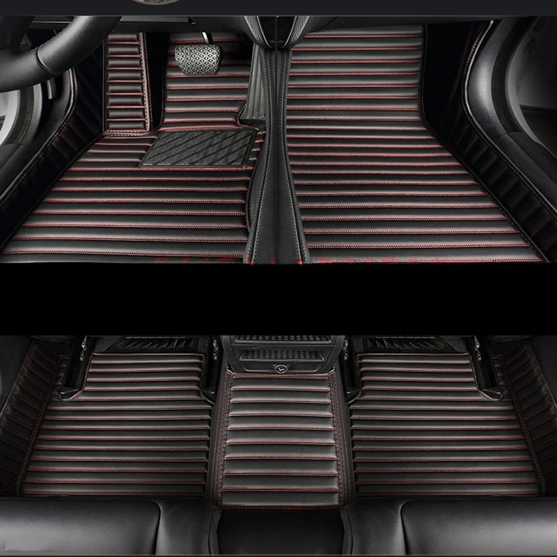 

Striped Pu Leather Customized 5D Car Floor Mat for Renault Espace 2018-2022 Captur Talisman Laguna Interior Accessories Carpet