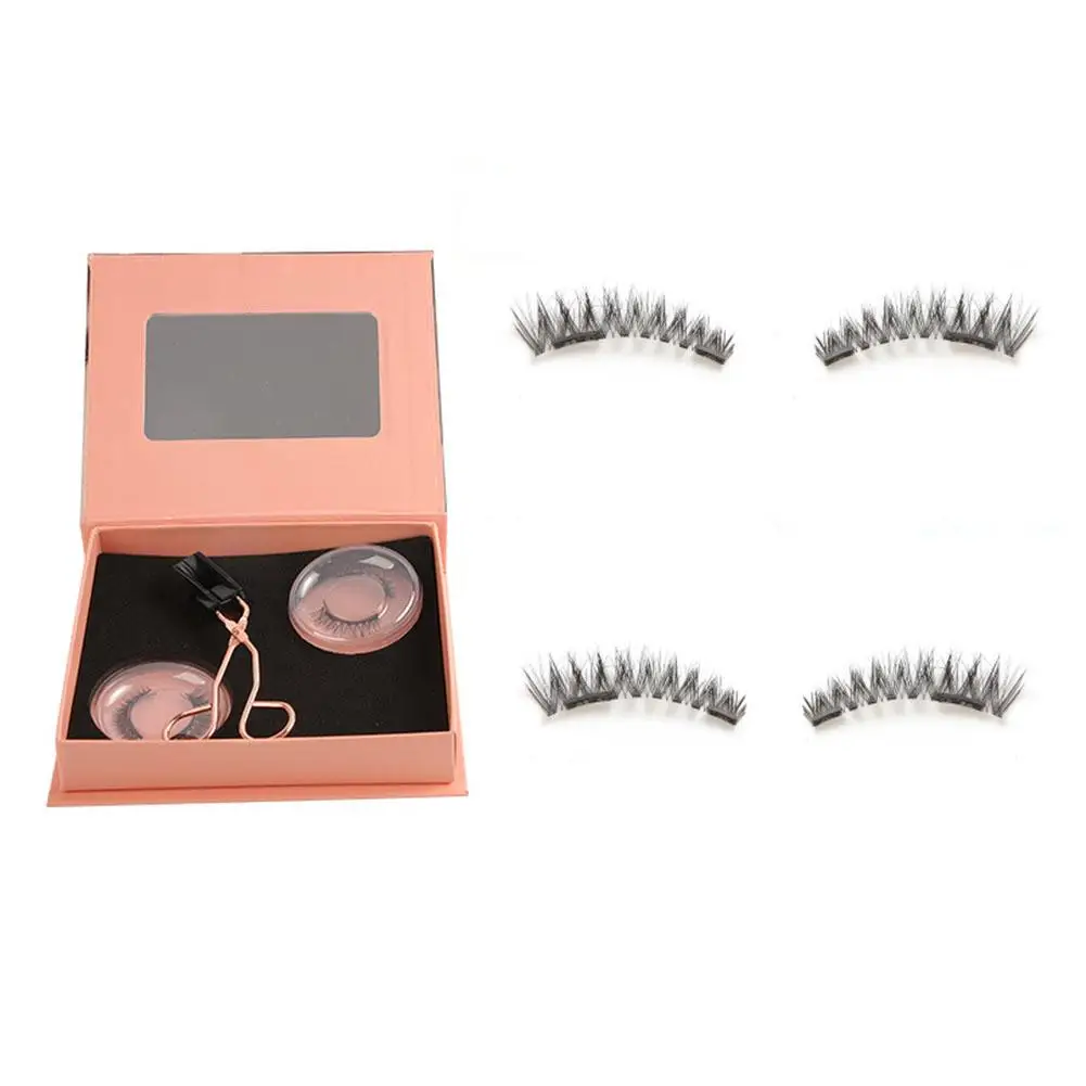 Wimpern magnetische Wimpern 2 Paar Magnet Wimpern Eyeliner falsche Wimpern wieder verwendbare dichte Wimpern Kit natürlichen Look für Frauen Mädchen l o6r6