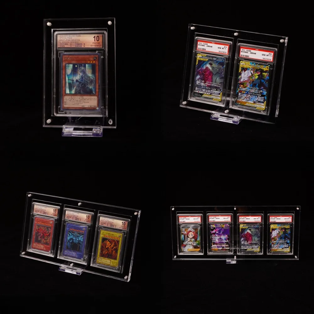 Yu Gi Oh Acrylic Dust-proof PSA BGS CCG Rating Card Display Stand Stuck Brick Anime Classics Game Collection Cards Toy Gift