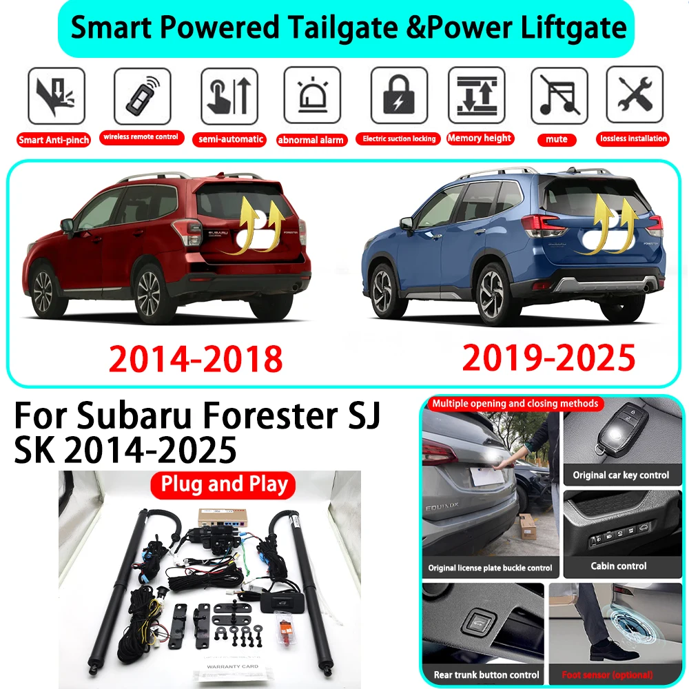 

﻿for Subaru Forester SJ SK 2014-2025 OEM Smart Automatic Powered Tailgate Electric Power Tailgate Lift Kit Key Close ﻿