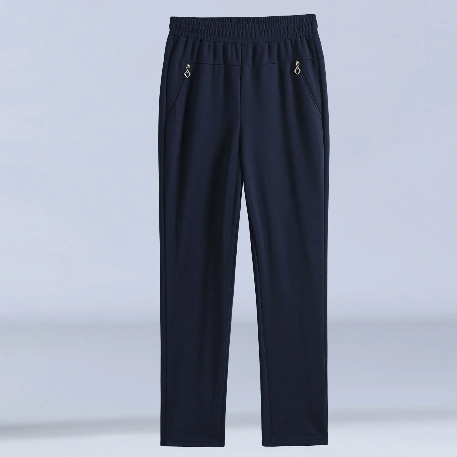 Elastic Casual Pants Ladies Spring Autumn New Plus Size Straight Trousers Temperament High Waist Middle-aged Elderly Women Pants