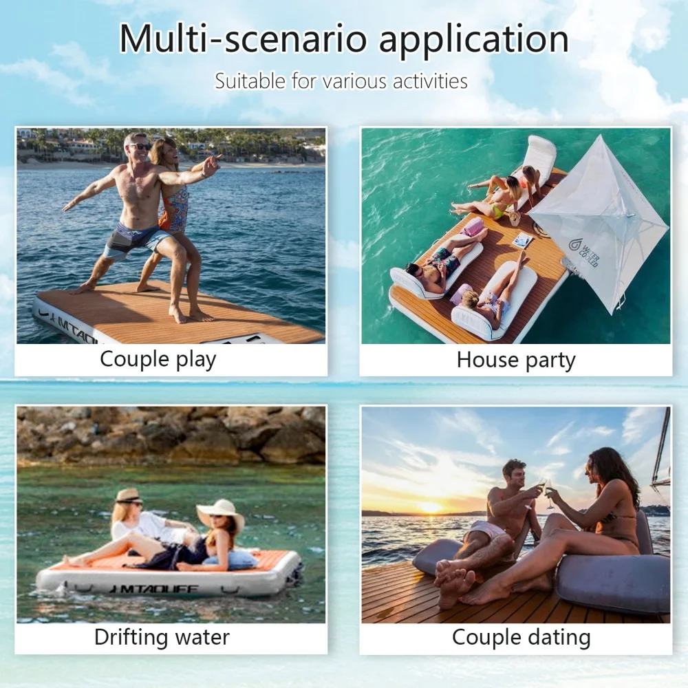 The Most Popular Swimming Pontoon Deck Rafts Dock Floating Water Infla Dock Platform